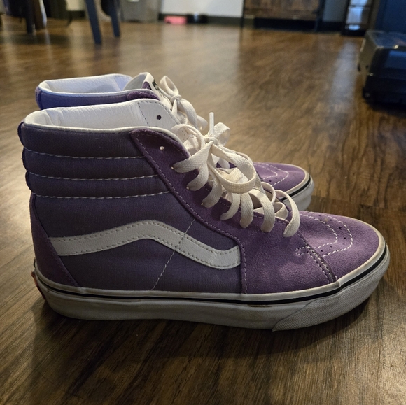 Vans Purple High Tops Women's Size 7 - Picture 2 of 10